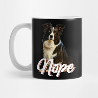 Border Beauty: Majestic Collie NOPE in Stunning Artwork on Tee Mug